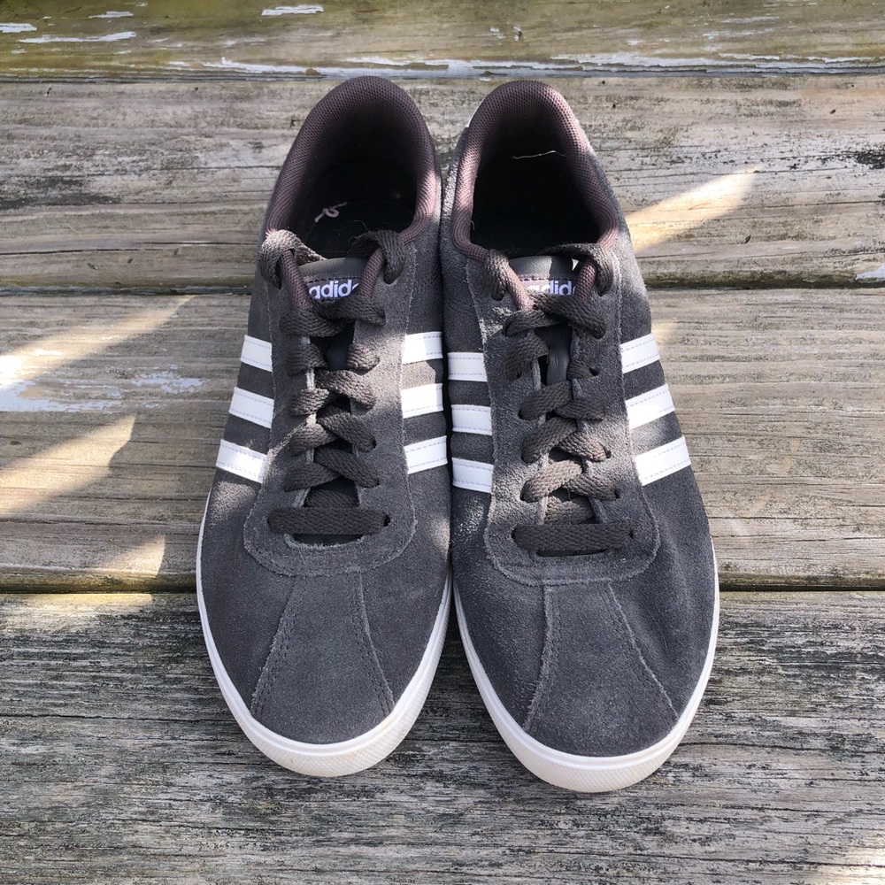 Gray Suede Adidas Sneakers
